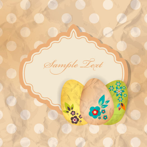 Cartoon Color Eggs Illustration background vector 02