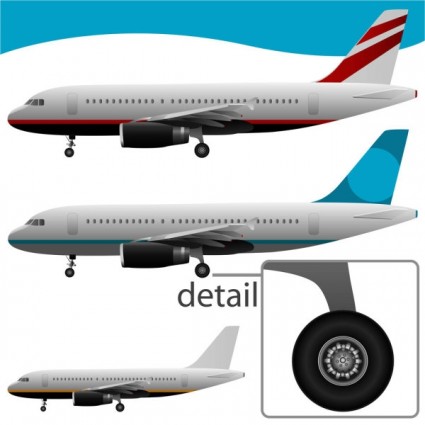 Realistic aircraft 02 vector