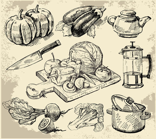 supplies sketch kitchen 
