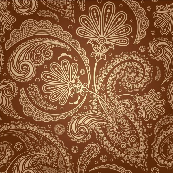 Set of pattern paisley elements vector 01