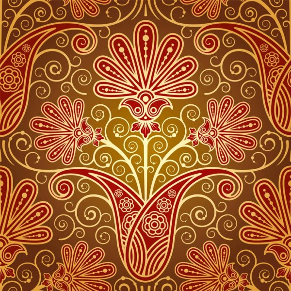 Set of pattern paisley elements vector 02