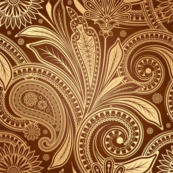 Set of pattern paisley elements vector 04