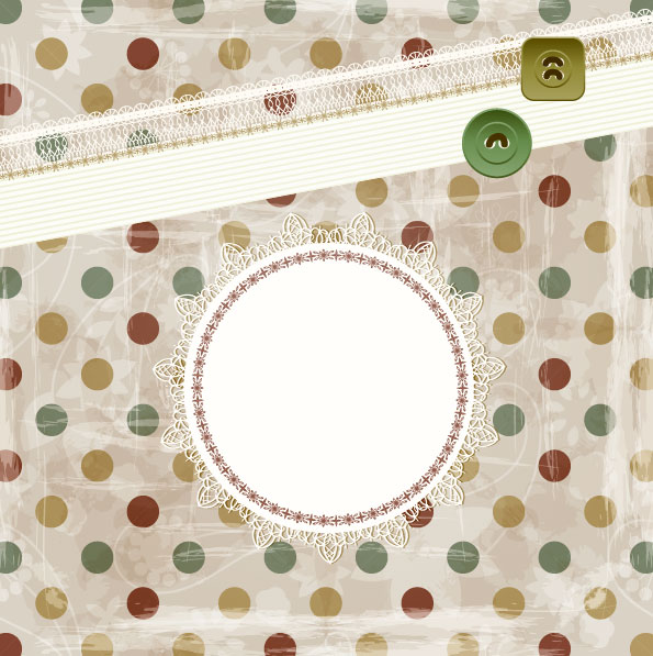 Retro Floral of background vector 01