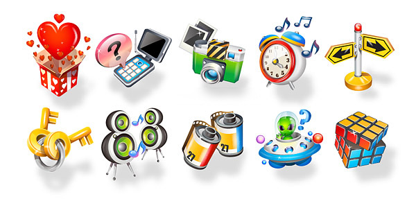 3D texture icon 5 vector