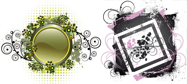 Floral decorative frame vector