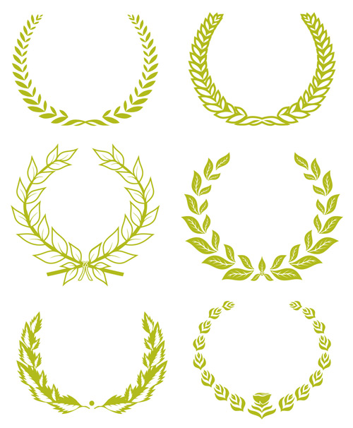 Vector of wheat leaves lace branches 