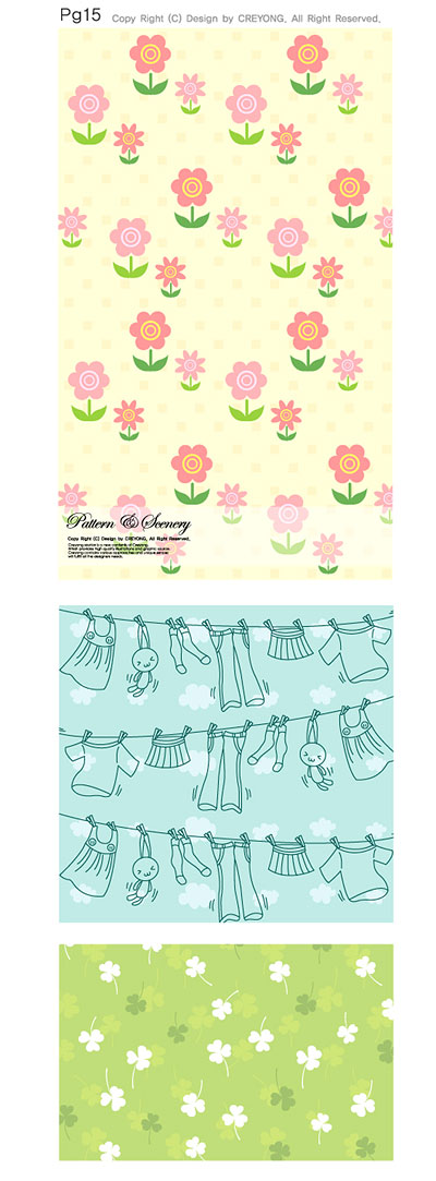 tiled background lovely flowers continuous background clothes cartoon 