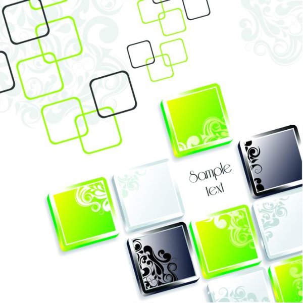 Cool cube background art vector