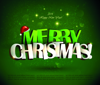 2014 Happy New Year design vector 04