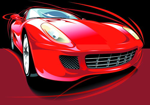 Set of Various Sport Cars vector 02