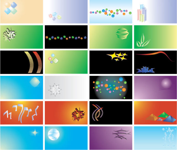 Business card template set 1 vector graphics