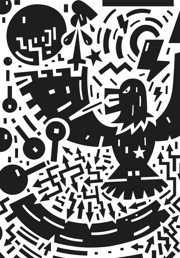 Abstract cartoon characters vector 10