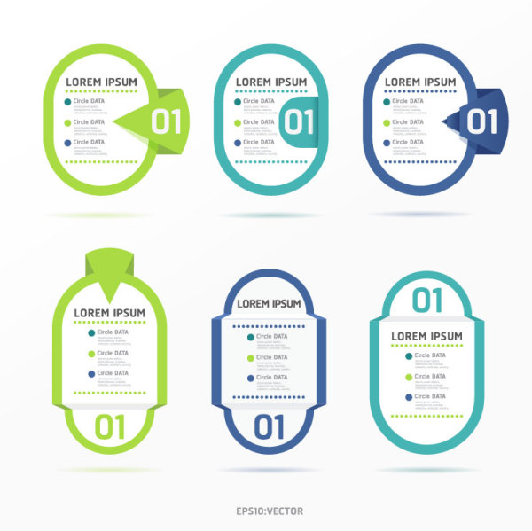 Creative web labels vector