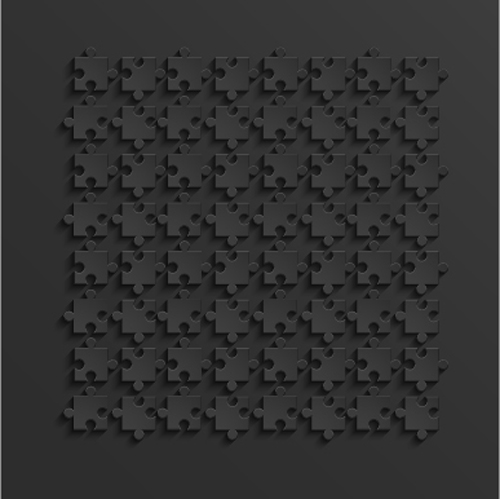 3D black business template modern vector 02
