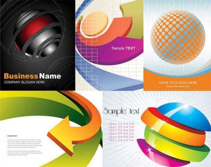 3d modern background vector set 3d modern background vector set
