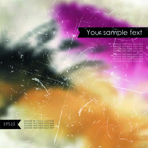 Abstract watercolor grunge backgrounds vector 02