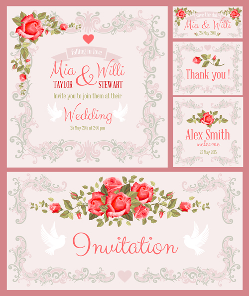 wedding card wedding flower cards beautiful 