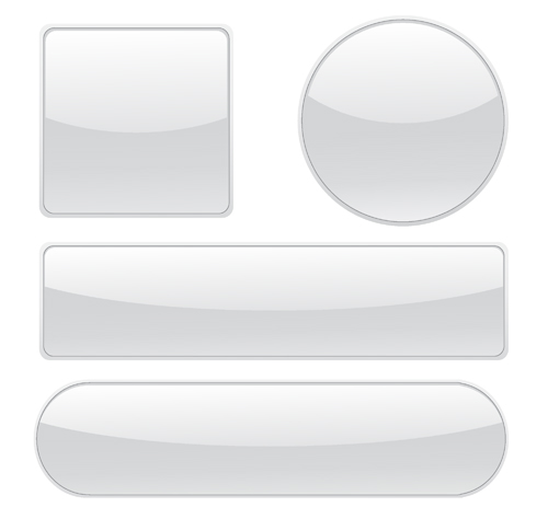 Blank glass buttons vector material