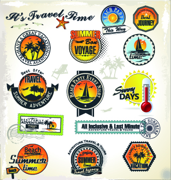 Camping Label vector 04