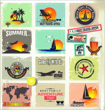 Camping Label vector 05