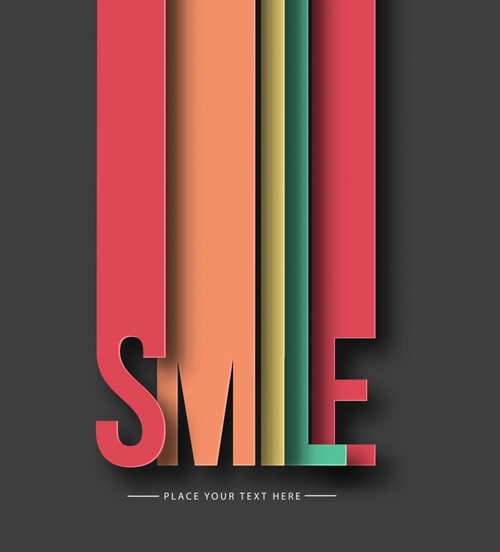 Color paper cutting business background vector 02