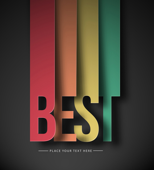 Color paper cutting business background vector 04