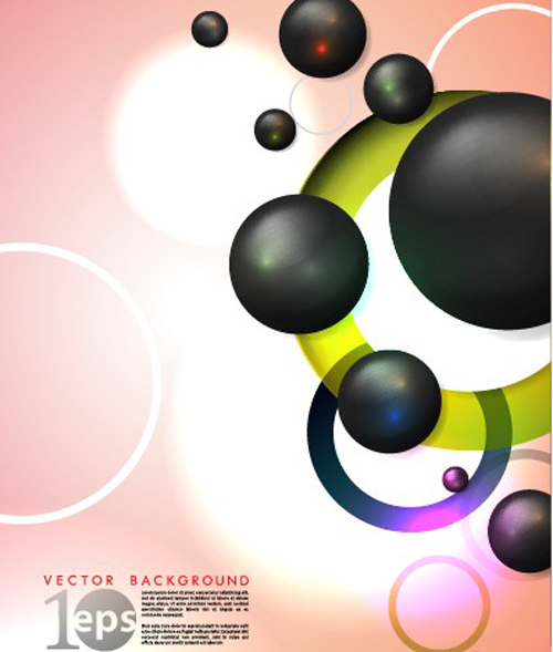 Elements of Colorful abstract objects vector background set 05