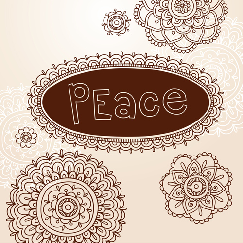 Cute hand drawn framework vector material 05