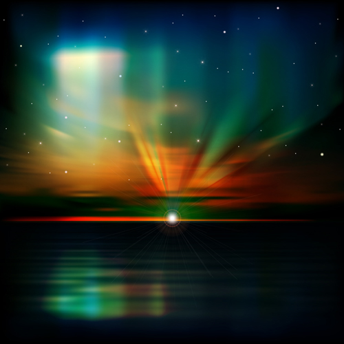 Beautiful evening nature scenery backgrounds 03