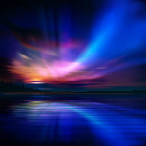 Beautiful evening nature scenery backgrounds 04