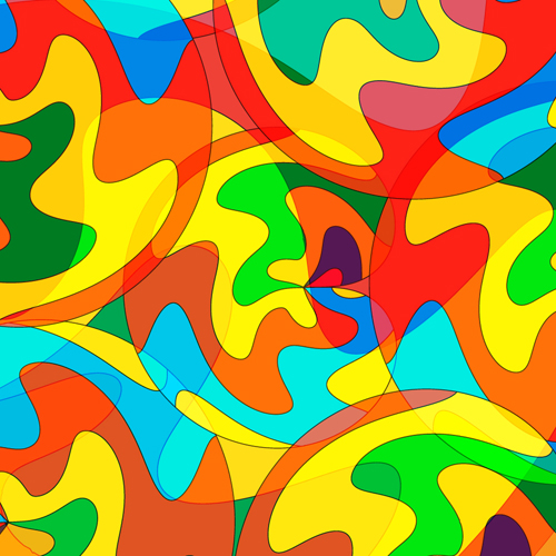 Colorful Glass mosaic vector background set 01