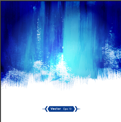 Hand drawn blue watercolor background vector 01