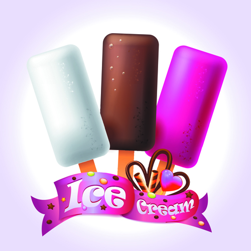 Cute Ice Cream design vector 04