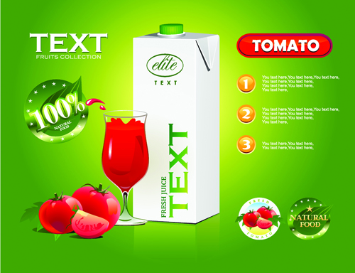 Juice advertisement publicize poster creative vector 04