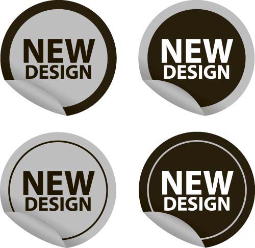 New design stickers vectors 06 New design stickers vectors 06