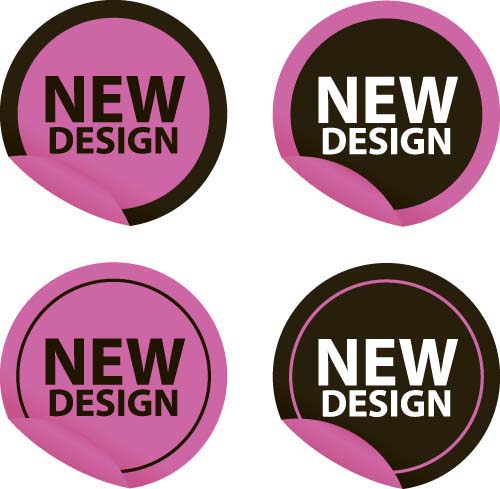 New design stickers vectors 07 New design stickers vectors 07