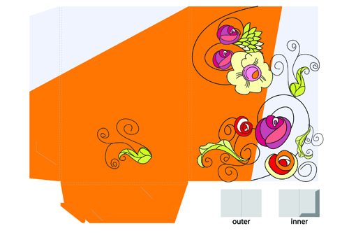 Exquisite of Pattern box design vector 04
