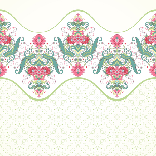 Pink floral with beautiful background vector 01