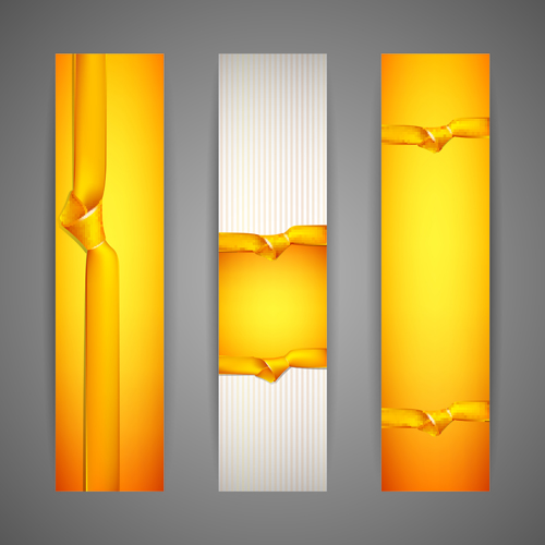 Colored Ribbon and banners vector 02