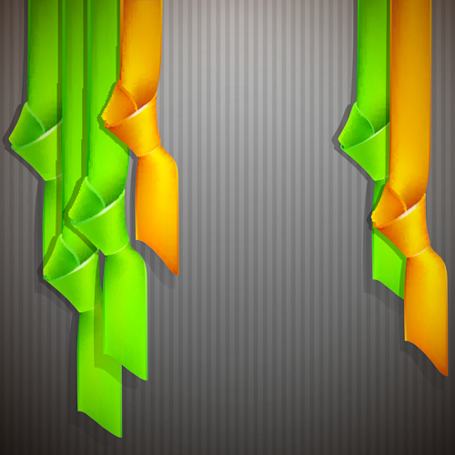 Colored Ribbon and banners vector 03
