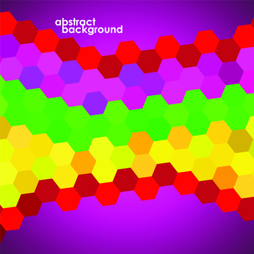 Set of abstract colorful geometric background 04