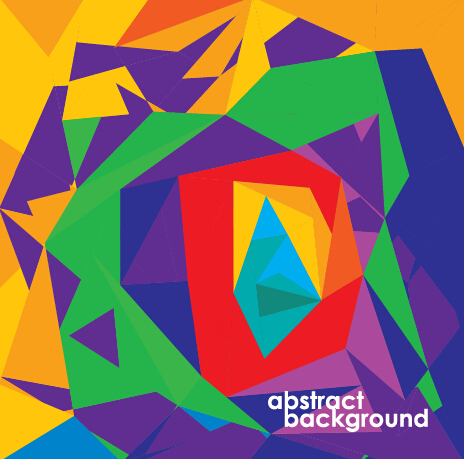 Set of abstract colorful geometric background 07