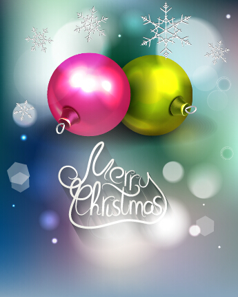 Sparkling baubles christmas vector design 02