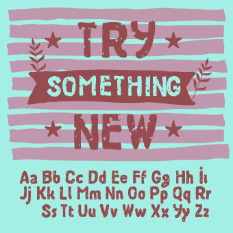 Vintage grunge alphabet font vector
