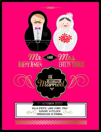 Vintage wedding invitation card creative vector 01