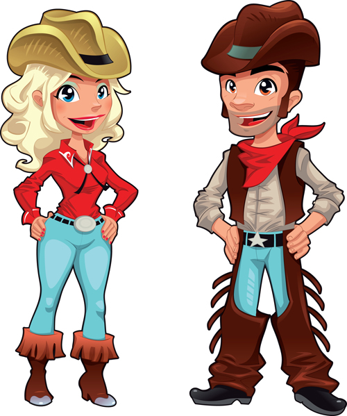 Set of Wild West elements vector 04