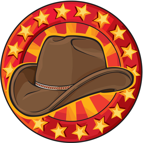 Set of Wild West elements vector 05