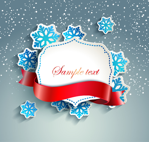 Winter christmas and new year frame backgrounds 01