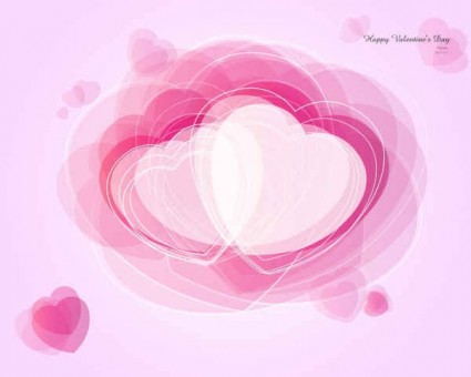 pink hearts background abstract 