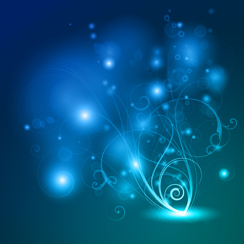 Set of Neon with flowers vector graphic 04